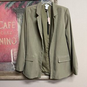 ☘️Nicole Miller New York Sage Green Women's Blazer “Plays Well With Others”